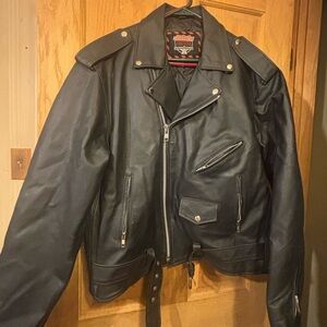 Black Leather Biker Jacket